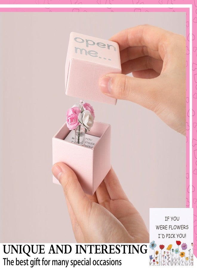 Feekoon I Love You Gift, Unique Gift for Girlfriend, Open Me Boxed Gift, Mini Handmade Flower Gift for Women Mom Mother Day Birthday Anniversary Holiday Valentine's - Image 3